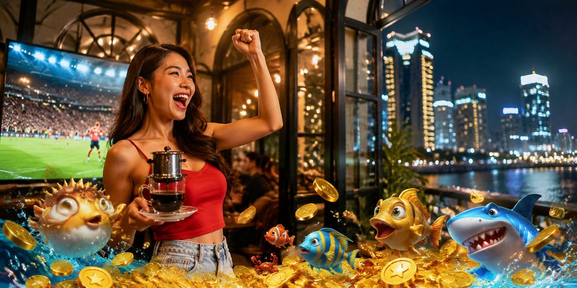 Người dùng tại Thành phố Hồ Chí Minh thưởng thức cà phê và đặt cược trực tuyến trên điện thoại