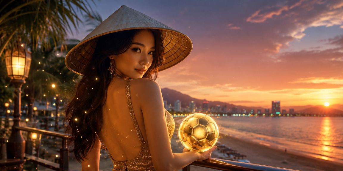 Người dùng tại Sài Gòn đặt cược thể thao trực tuyến với hình ảnh nón lá truyền thống Việt Nam